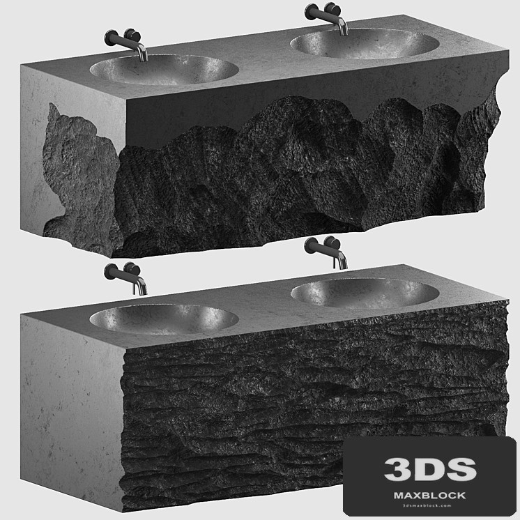 stone wash basin set4