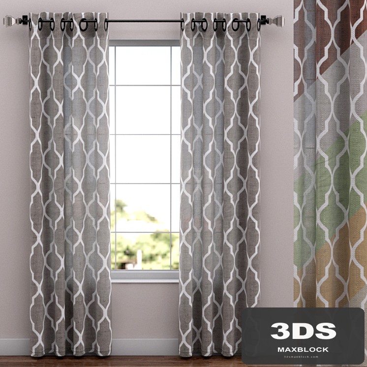 Linen curtains 52 "x 108", 6 colors