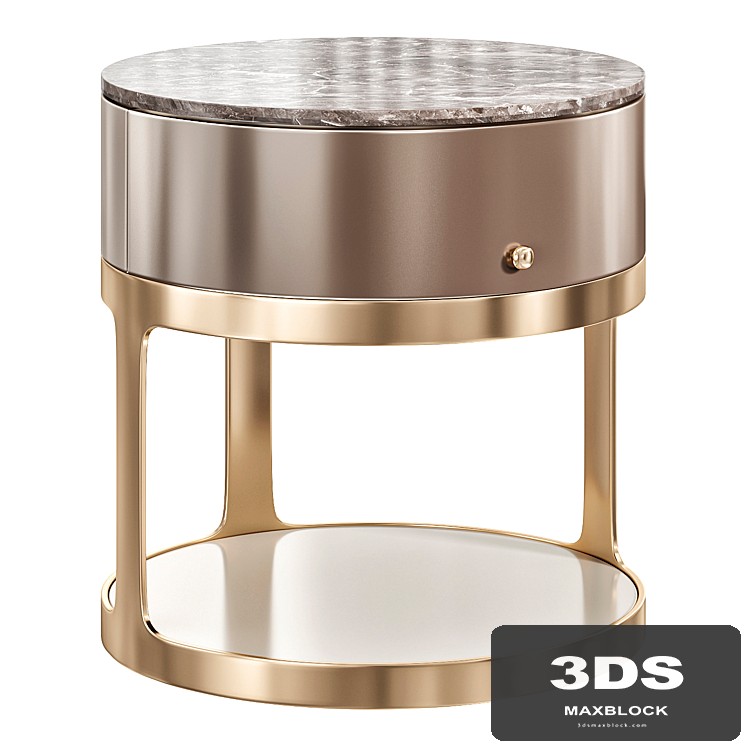 MEDALLION BEDSIDE TABLE by luxurylivinggroupv