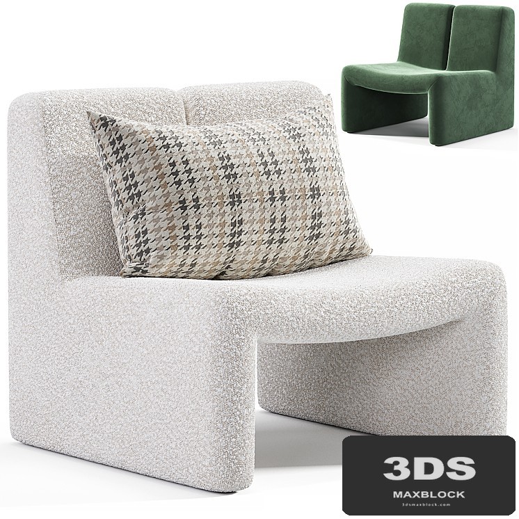 Dario Green Boucle Accent Chair By CB2
