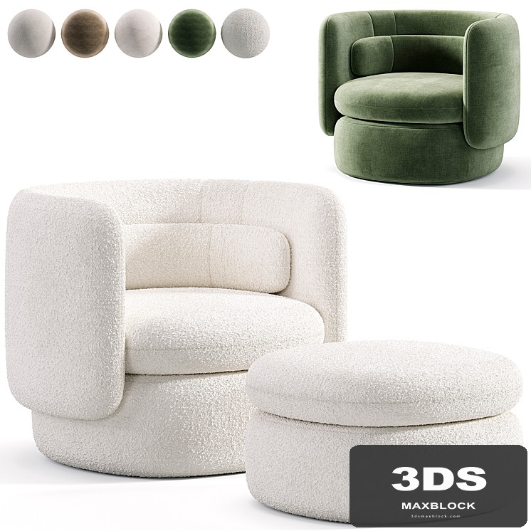 Aria 3 seater flannette armchair