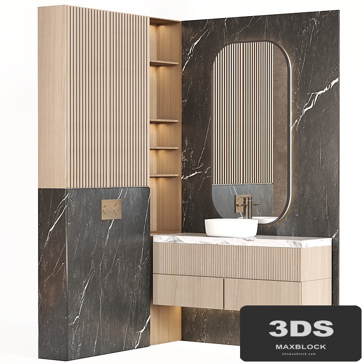 Bathroom furniture 006 in a modern minimalist style