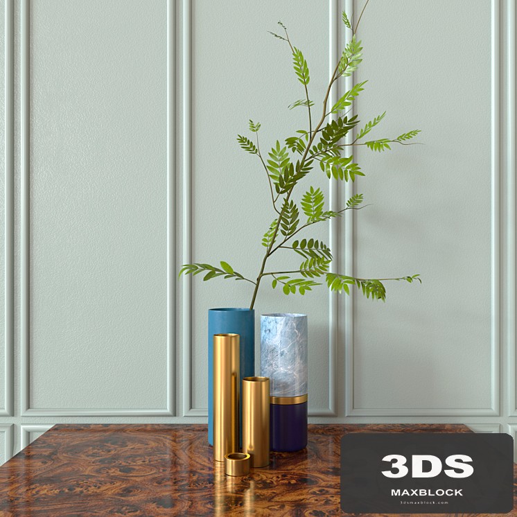 Branch and vases
