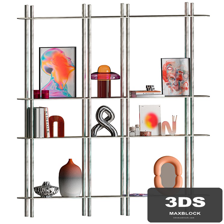 MOON Shelving System with vibrant Decor