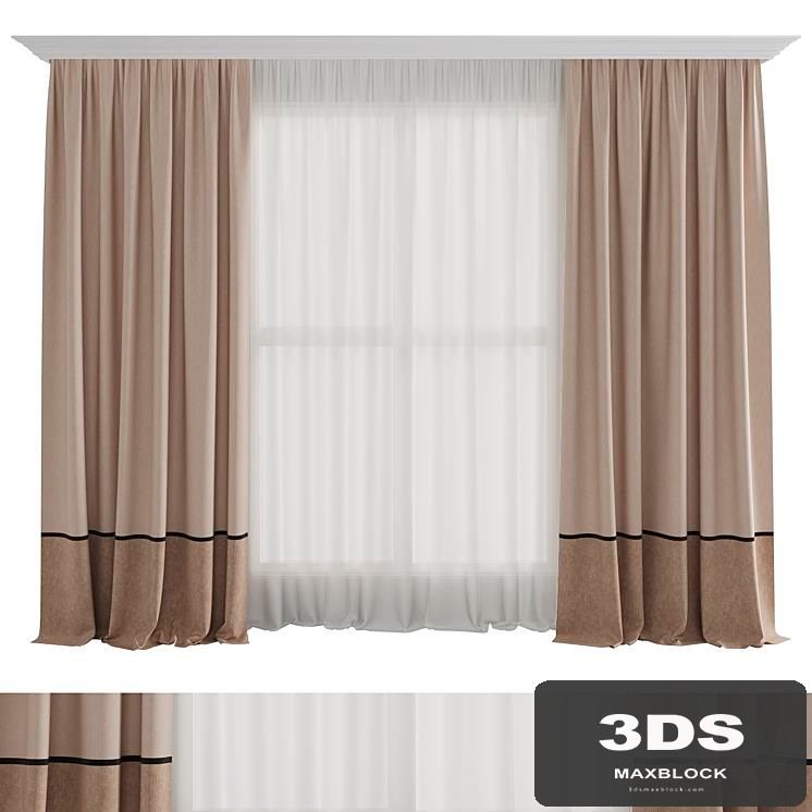 beige curtains