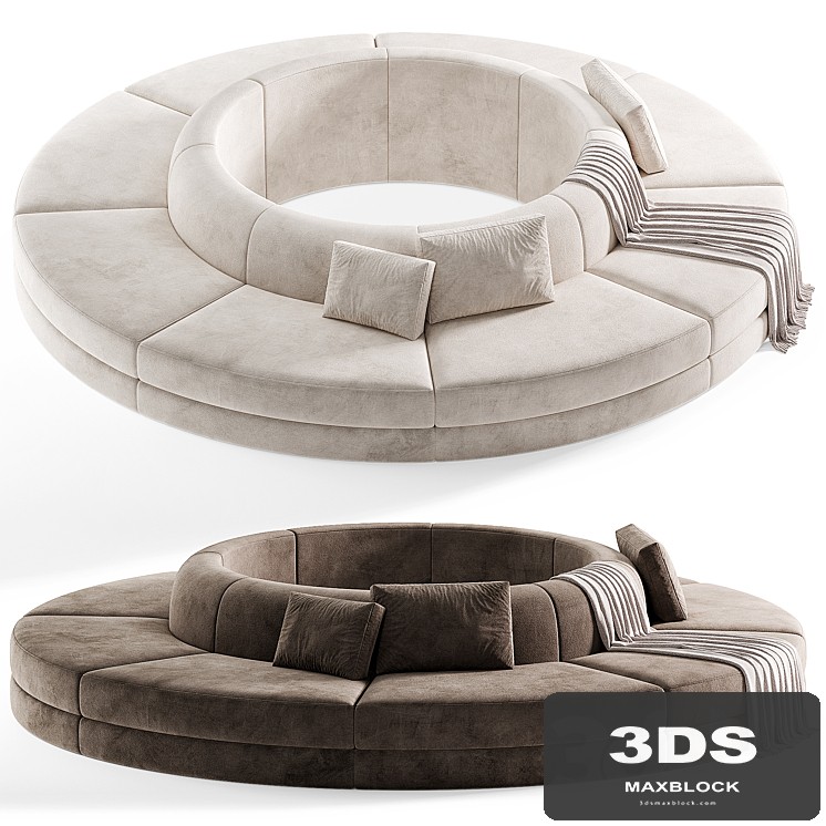 Maura Modular Convex Circle Sectional Sofa By Trnk nyc