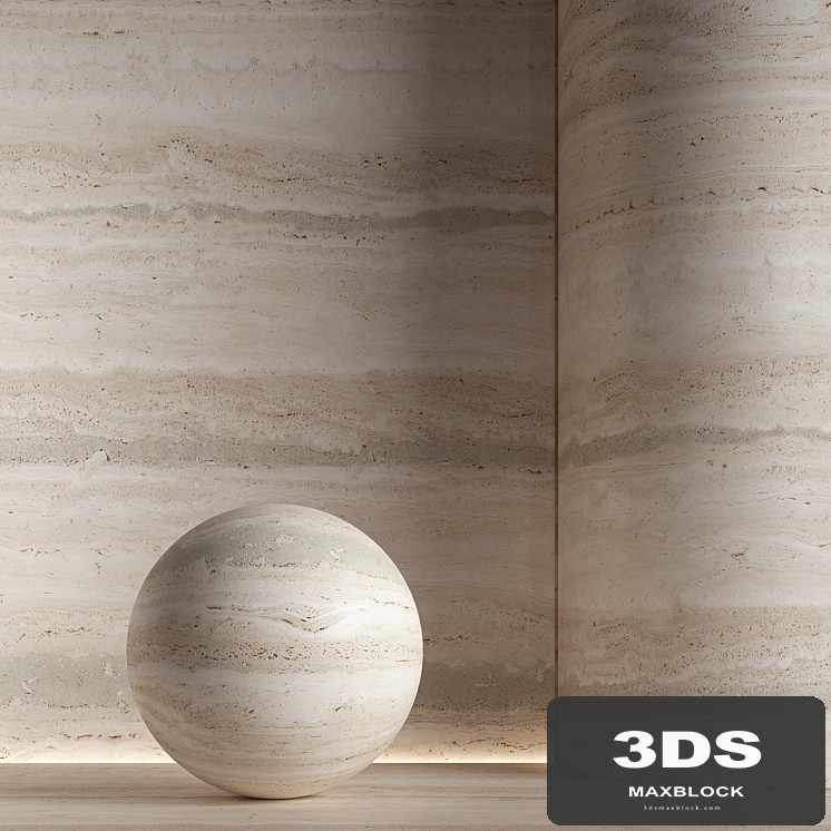 Stone material, travertine. 41, pbr, seamless