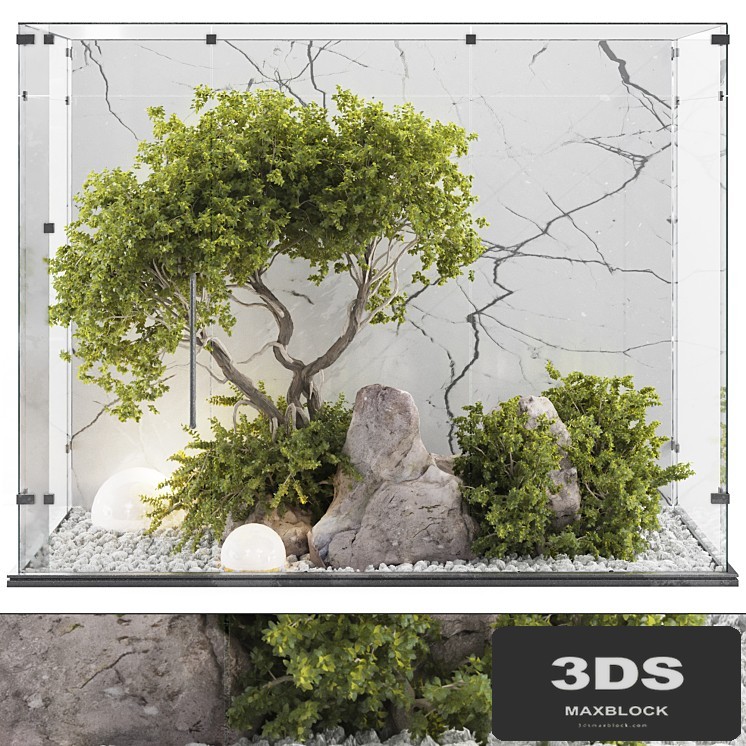 interior courtyard garden behind the glass 295