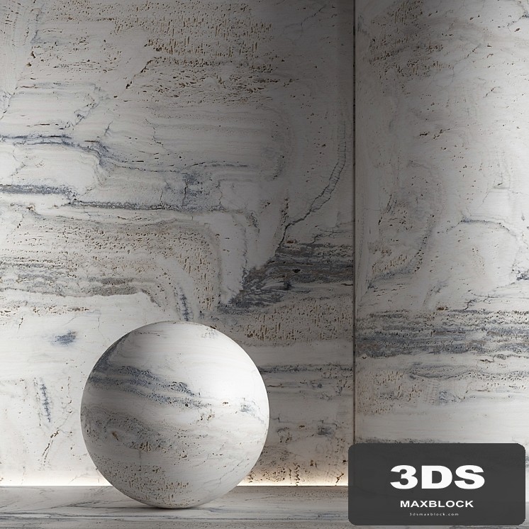 Stone material, travertine. 42, pbr, seamless