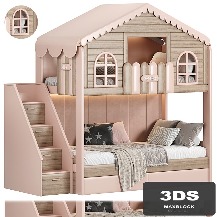 Tree house bunk bed