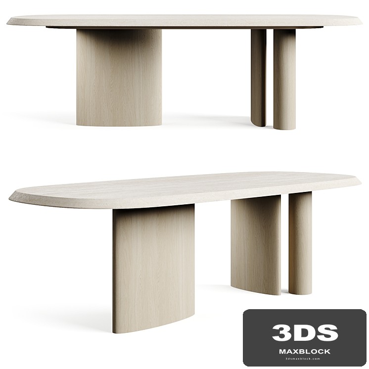 Bonaldo Padiglioni 2024 Travertino Dining Table