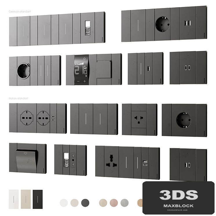 Bticino sockets and switches Living Now series