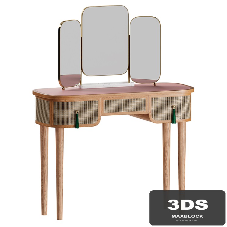 Kinship Rattan Terracotta Dressing Table