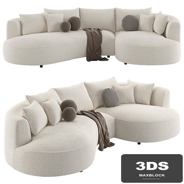 Modern Curved Cloud Sectional Sofa