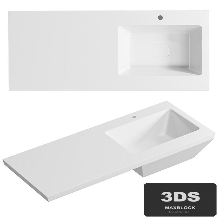 Sink Madera Kamilla 120 R 4627173210010 for washing machine White