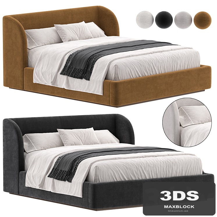 Designer bed Copenhagen Panel Platform Bed