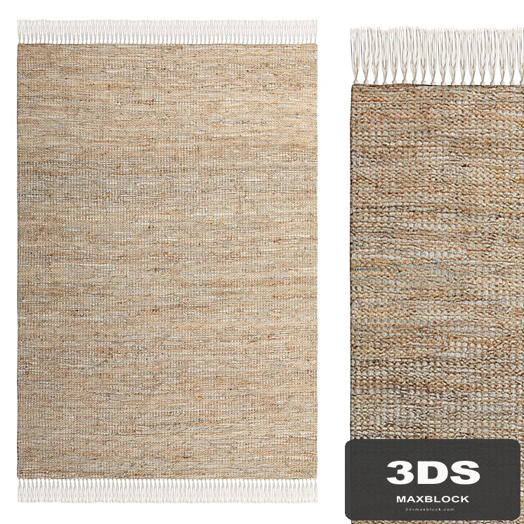 Aidas Jute Leather Rug By La Redoute