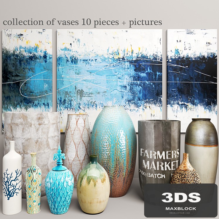 collection of vases 10 pieces + pictures