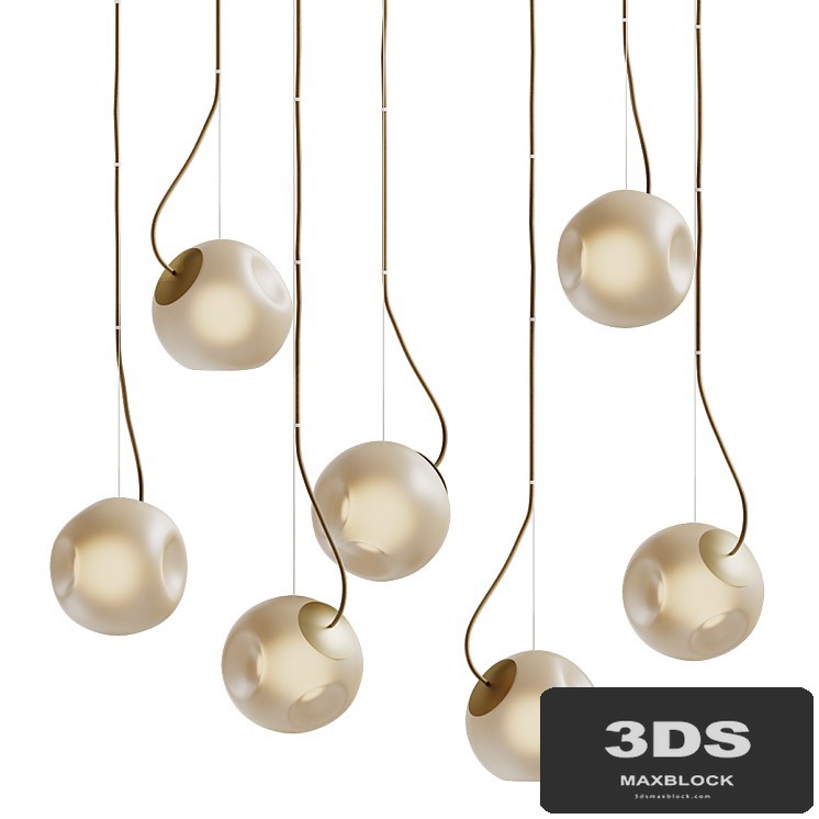 Pendant light Bright Barocco cream cable