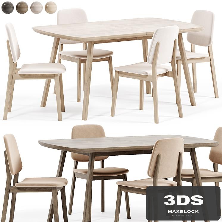 Dining Set, Russell chair, Kramer table
