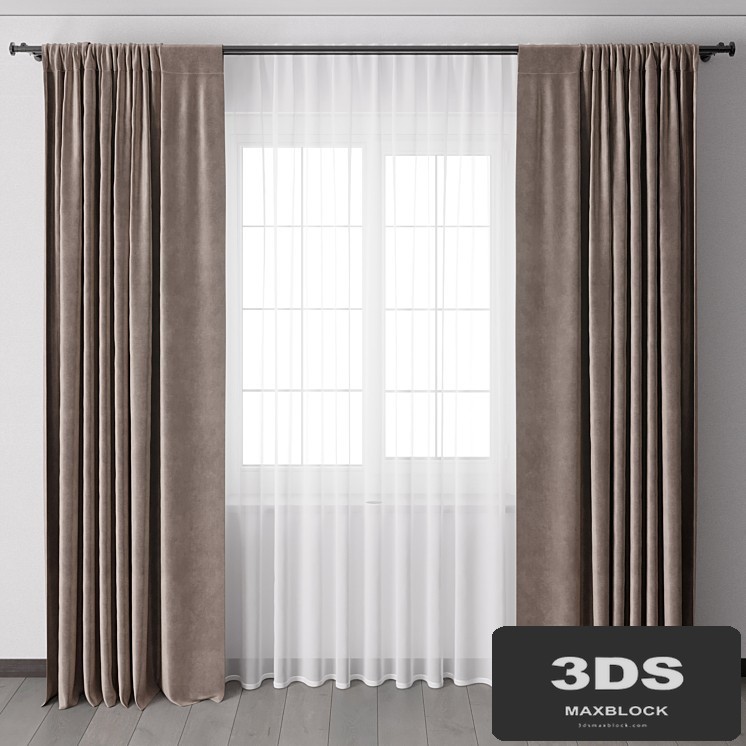 Curtains with metal curtain rod 12