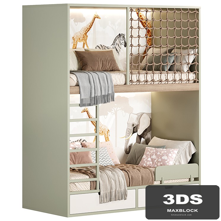 Bunk children bed
