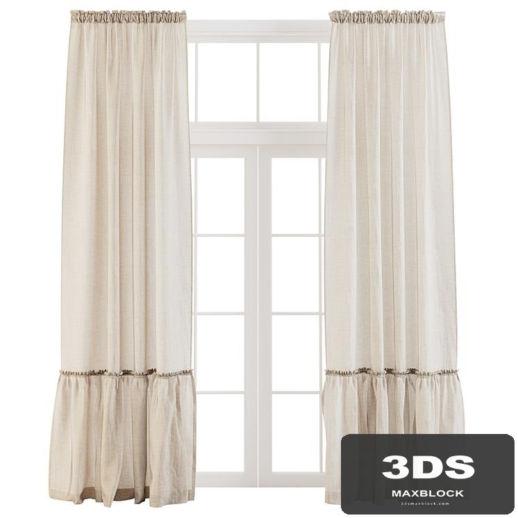 Ruffled Linen Curtains
