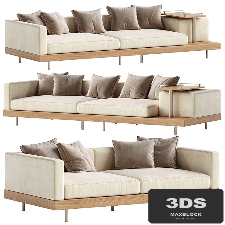 Japandi XXL Wooden Sofa 01