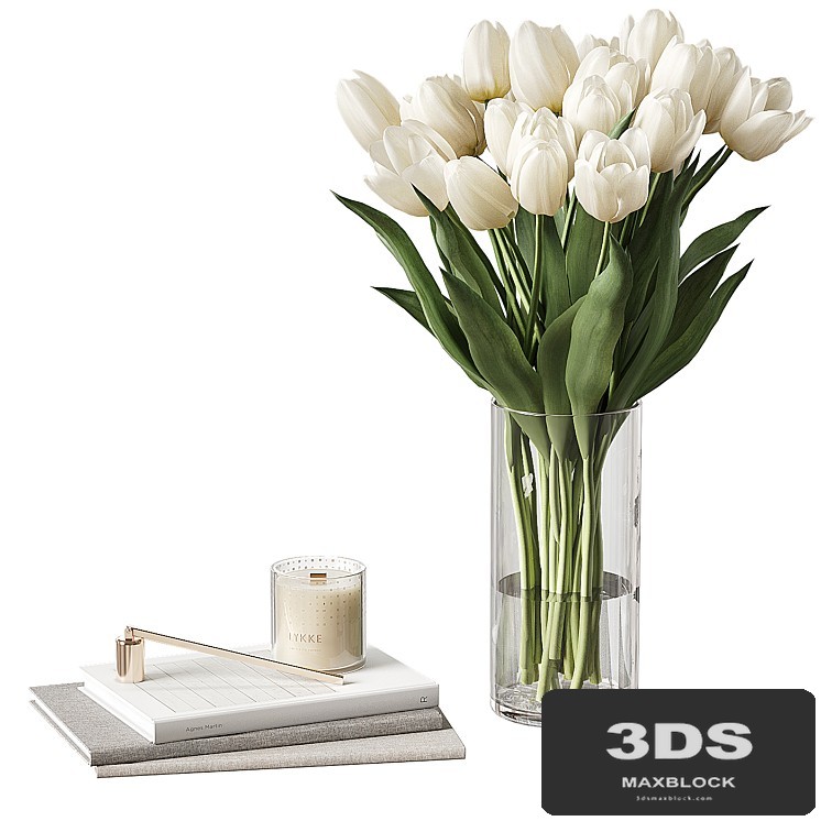 Decor set with tulips