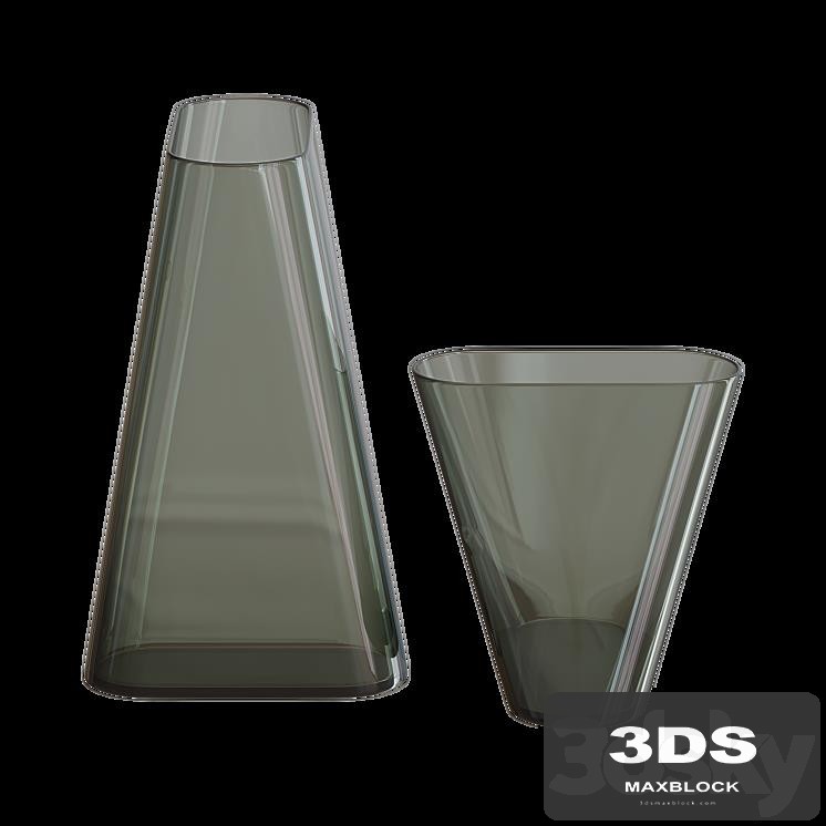 NUDE Inca Smoked Vase Set