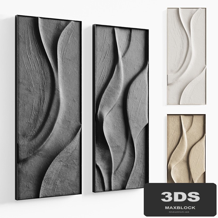 Folded wall art set 02 in three colors