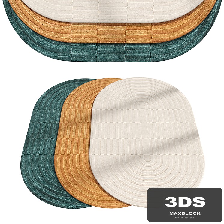 Oval carpet made of Malko wool