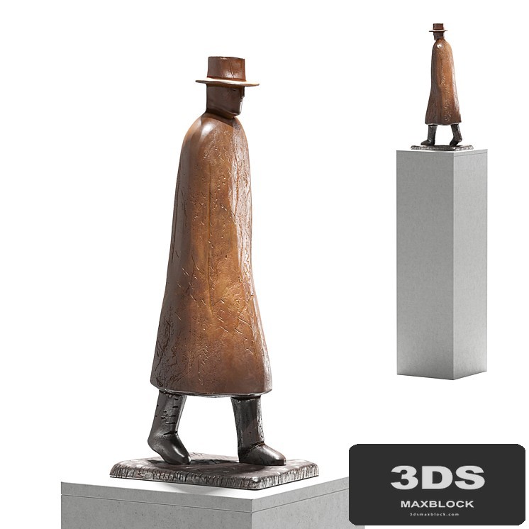 Un homme sculpture