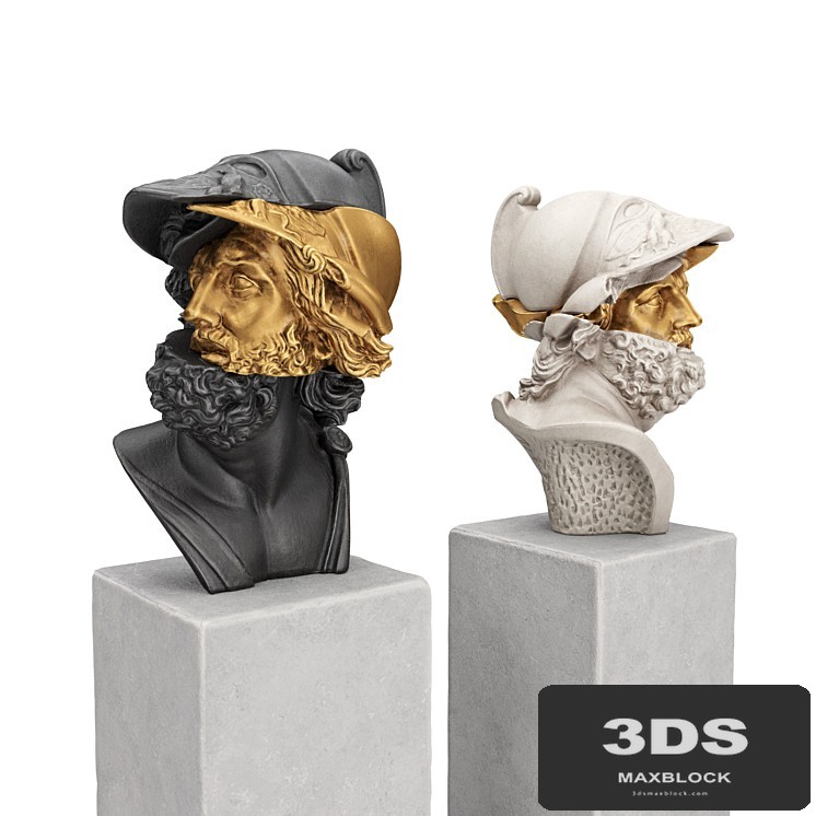 Menelaus golden slice sculpture