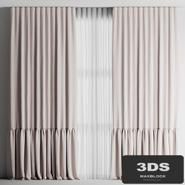 Curtains with tulle for the nursery