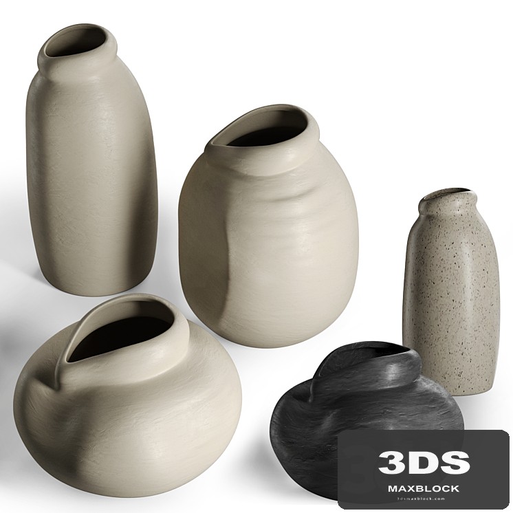 A set of decorative vases