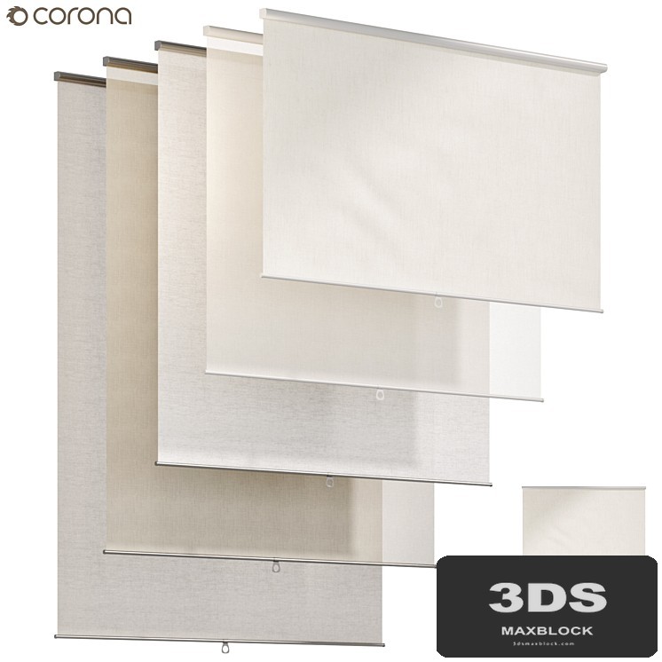 Roller blinds Curtains 02, Roller blinds