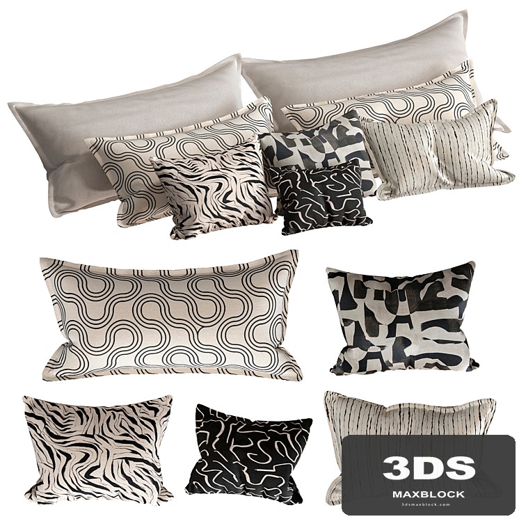 Monochrome Pillows Set