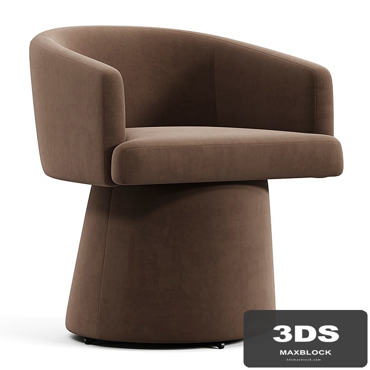 Kristen Upcycled Chenille Rolling Desk Chair