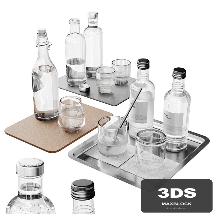 Bottle and glass 01