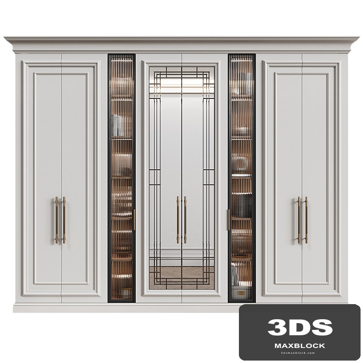 Modular wardrobe in neoclassical style 10