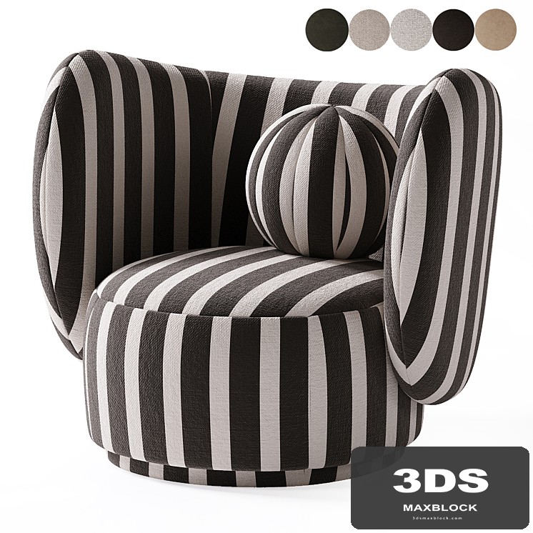 Rico Lounge Chair with Swivel Base