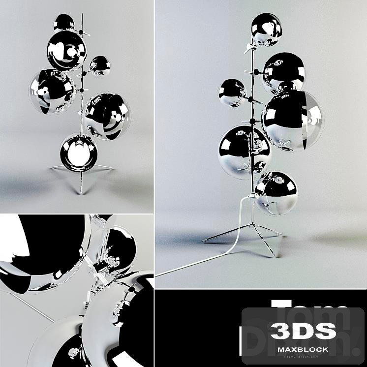 LIGHT TRIPOD STAND MIRROR BALLS