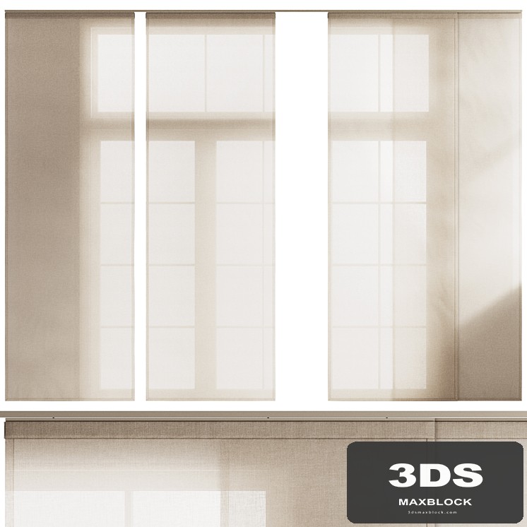 Linen Tulle Panel Blinds
