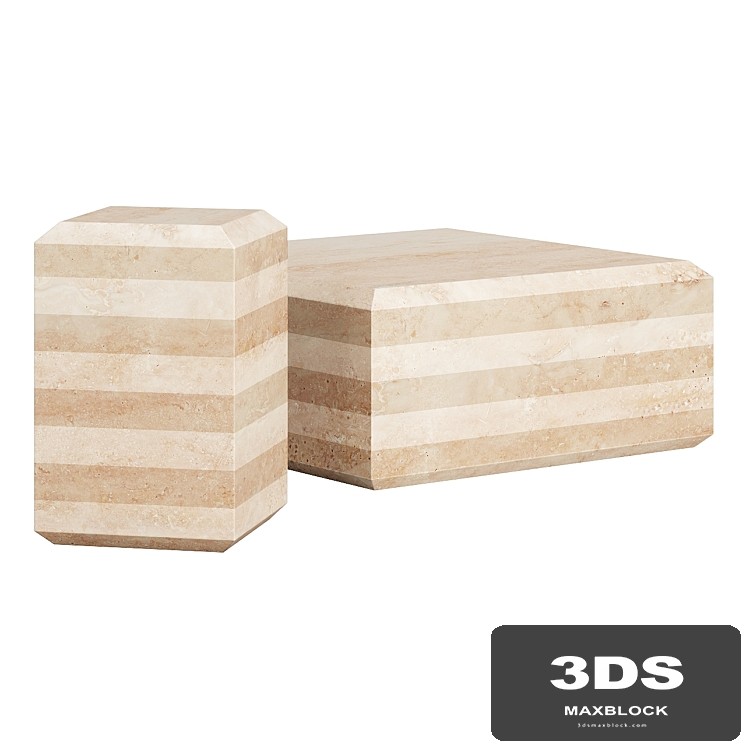 Camada Travertine Coffee Tables by Crate&Barrel