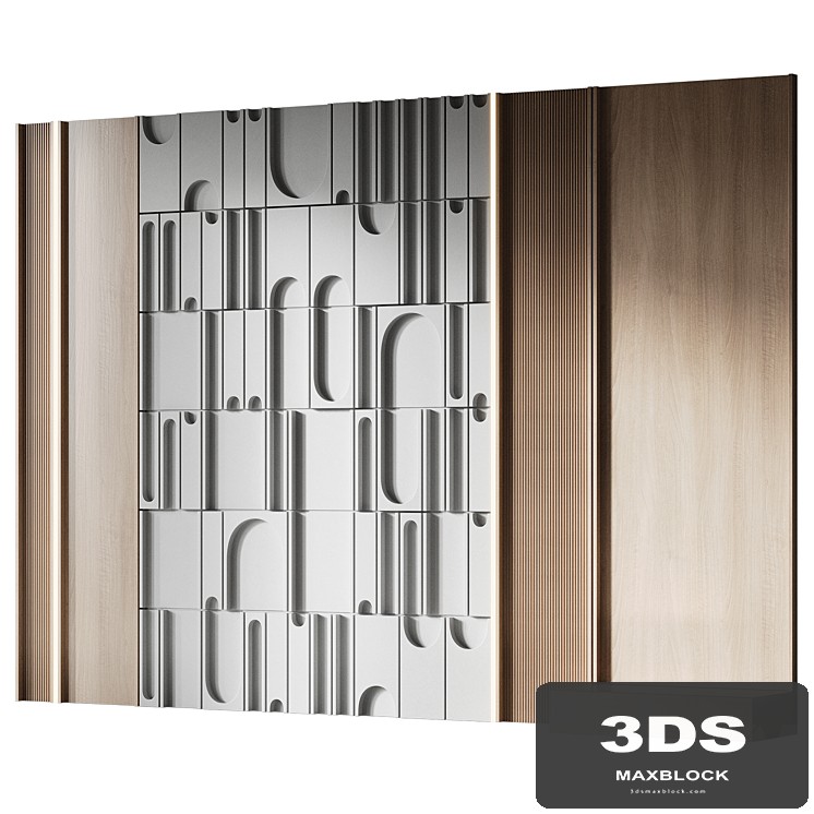 Headboard with plaster panel wall
