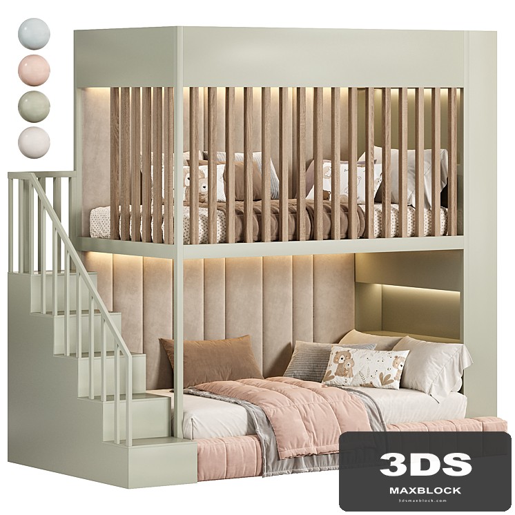 Designer two-level bed Kids room