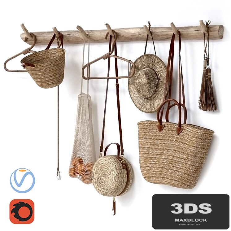 decorative set 001 wall hangers bag hat
