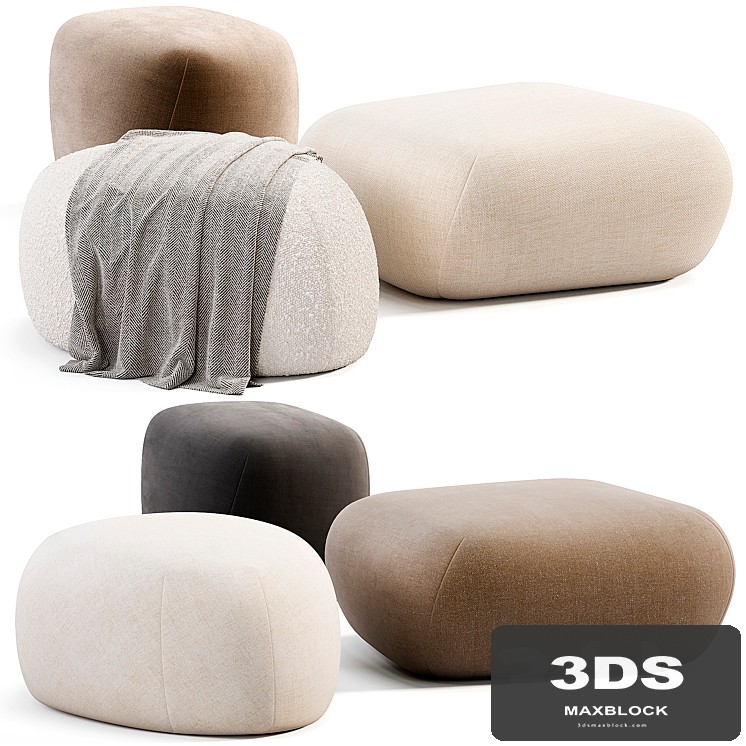 Pebble Rubble Pouf By Moroso