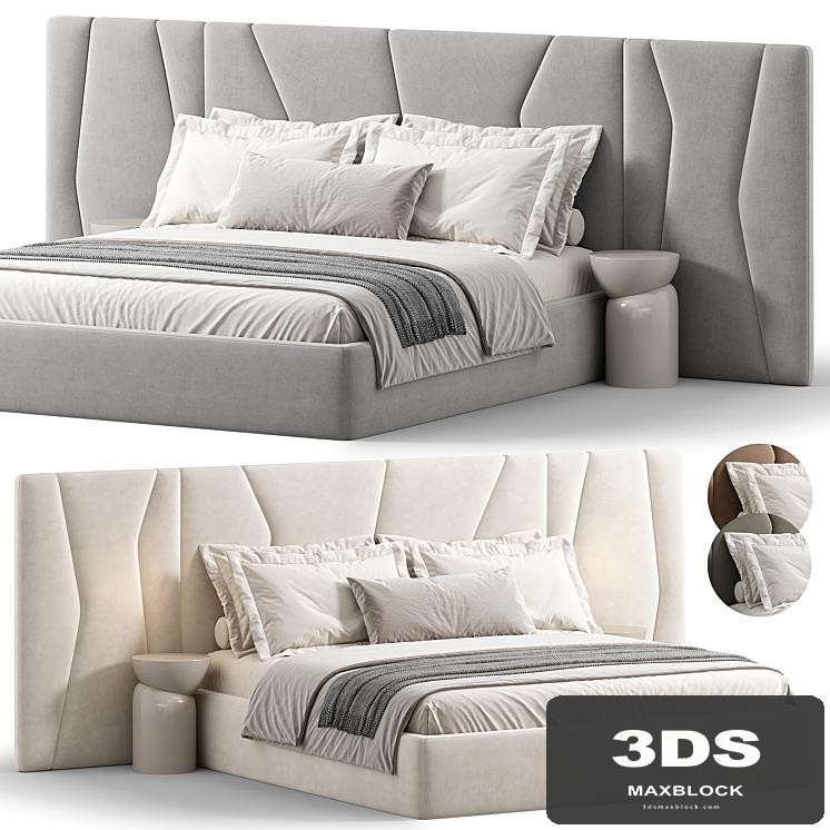 Rossio Beige Double Bed